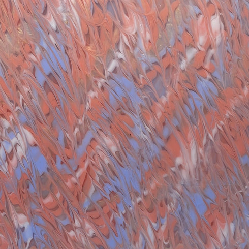DISCONTINUED: Just Peachy - Violet and Peach Wave - 1/8" Acrylic Sheet