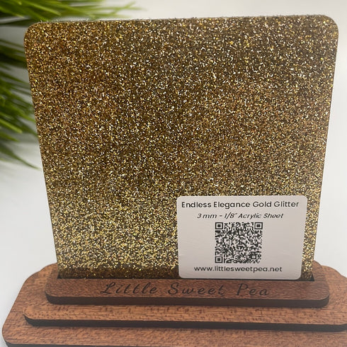 Endless Elegance Gold Glitter 1/8" Acrylic