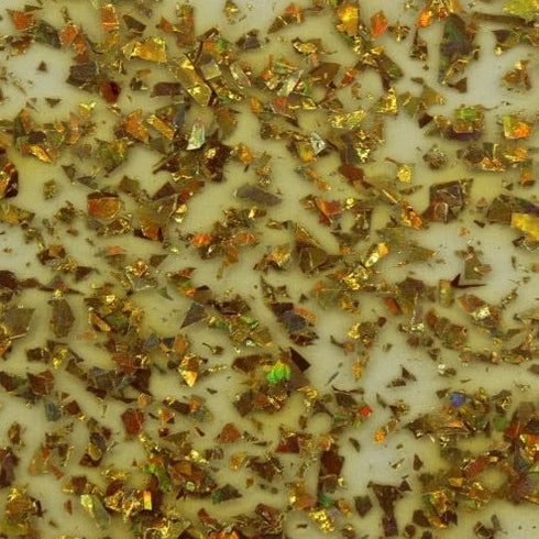 Gold Flake Clear Cast Glitter - 1/8" Cast Acrylic Sheet