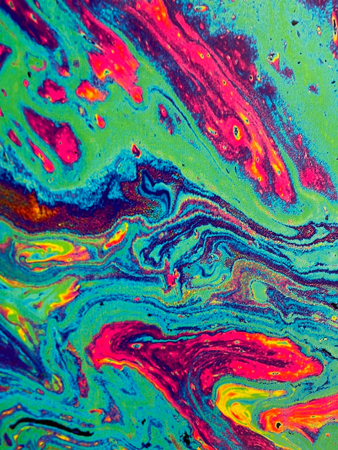 2189 - Blur Blue and Pink Paint Pour Blur