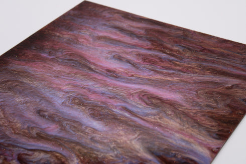 Warm Copper Glitter Ripple - 1/8" Acrylic Sheet