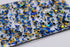 Blue, Black and Gold Glamourous Dots - (2.4 mm Cast Acrylic Sheet)