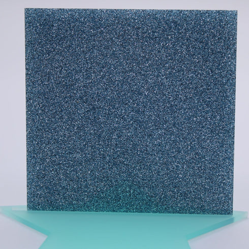 Baby Blue Glitter - 1/8" Acrylic Sheet