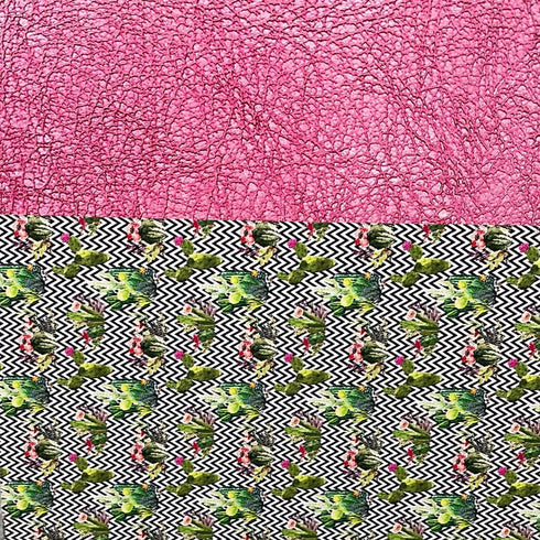 4073 - Catci or Succulents and Pink Leather