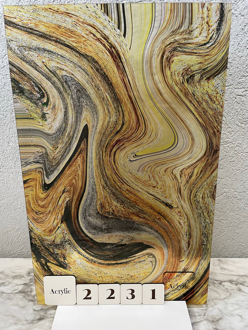 2231 - Abstract Gold Watercolors