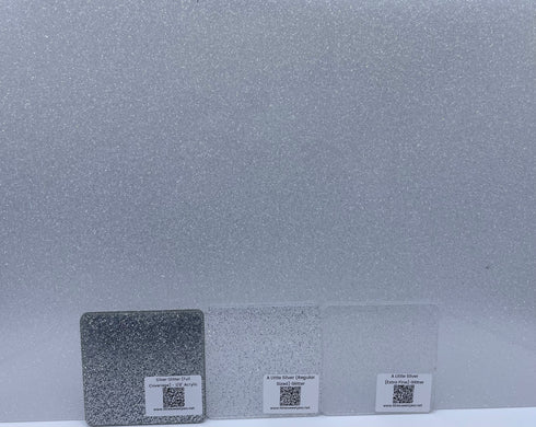 Snow White Glitter - 1/8" Acrylic Sheet