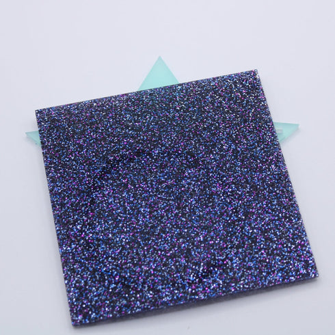 Night Skies Purple and Blue Holographic Glitter - 1/8" Acrylic Sheet