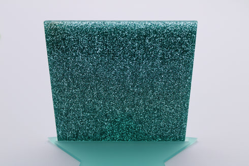 Emerald Green Holographic Glitter - 1/8" Acrylic Sheet
