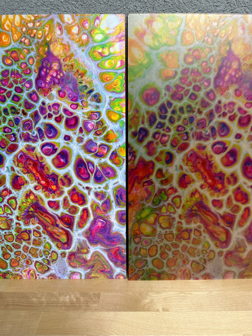 0945- Abstract Paint Pour on Canvas