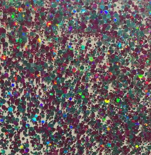 Fushia Pink and Teal Glamourous Dots - 1/8" Cast Acrylic Sheet