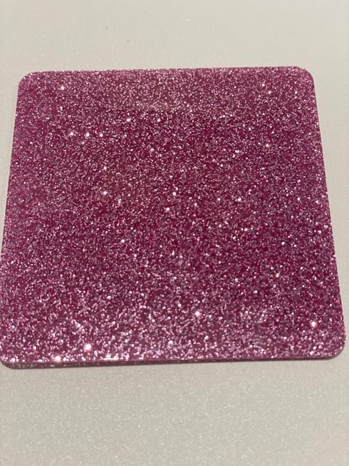 Bubblegum Pink Glitter - 1/8" Acrylic Sheet