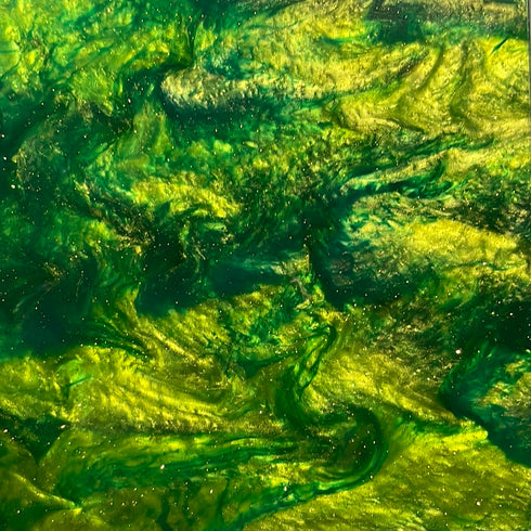 Seaweed Green Glitter Ripple - 1/8" Acrylic Sheet