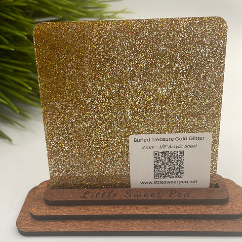 Buried Treasure Holographic Gold Glitter 1/8" Acrylic