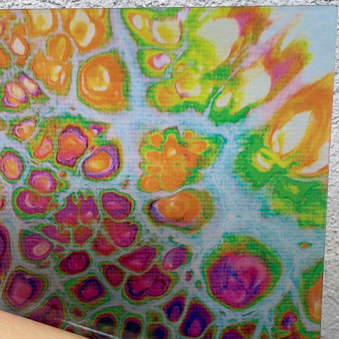 0945- Abstract Paint Pour on Canvas