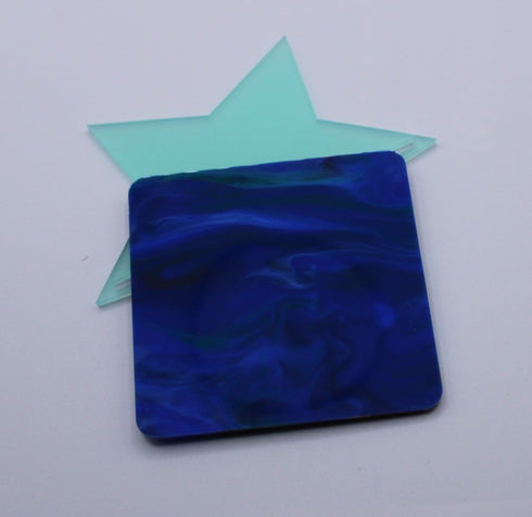 Blue & Red Splash - 1/8" Acrylic Sheet