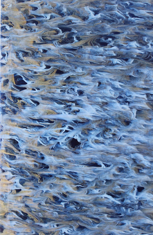 Blue & Gold Multi Wave -1/8" Acrylic Sheet