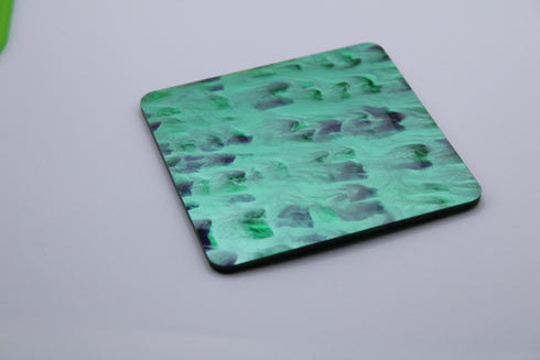 Kelly Green Ombre Glitter Ripple - 1/8" Acrylic Sheet
