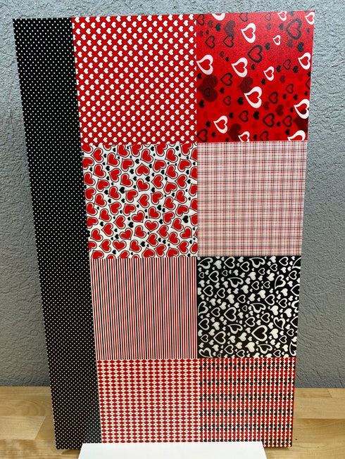 0407 - Red and Black Valentines Customized Print