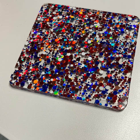 Old Glory Glamorous Dots - 1/8" Cast Acrylic Sheet