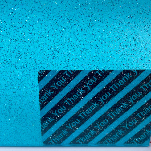 A Little Glitter Cyan Blue Tint - 1/8" Acrylic Sheet