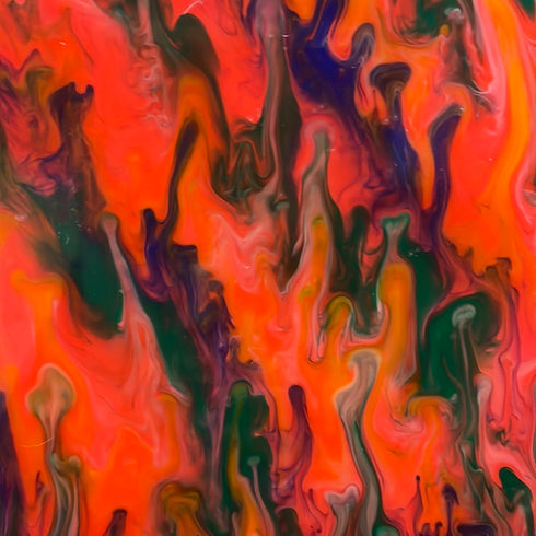 Neon Orange Splash - 1/8" Cast Acrylic