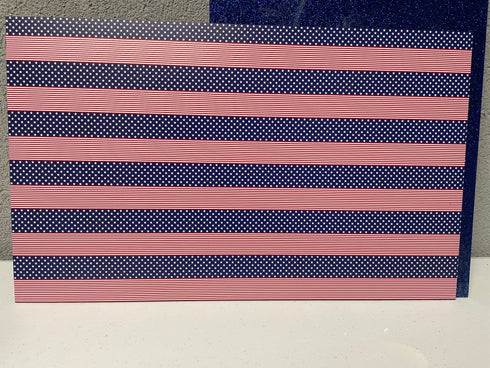 6008 - Small - Micro Red, White and Blue Stars and Stripes 1" Blocks