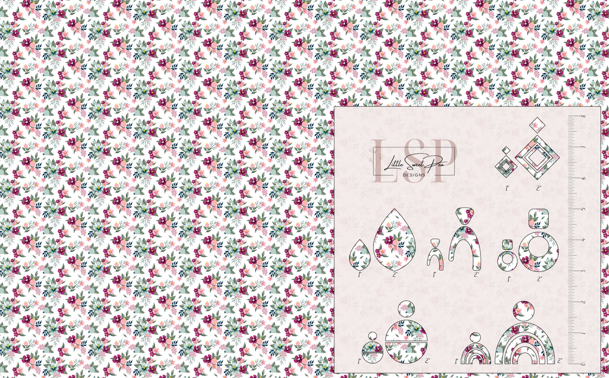 1135 - Bright Pops of Floral – Little Sweet Pea Designs