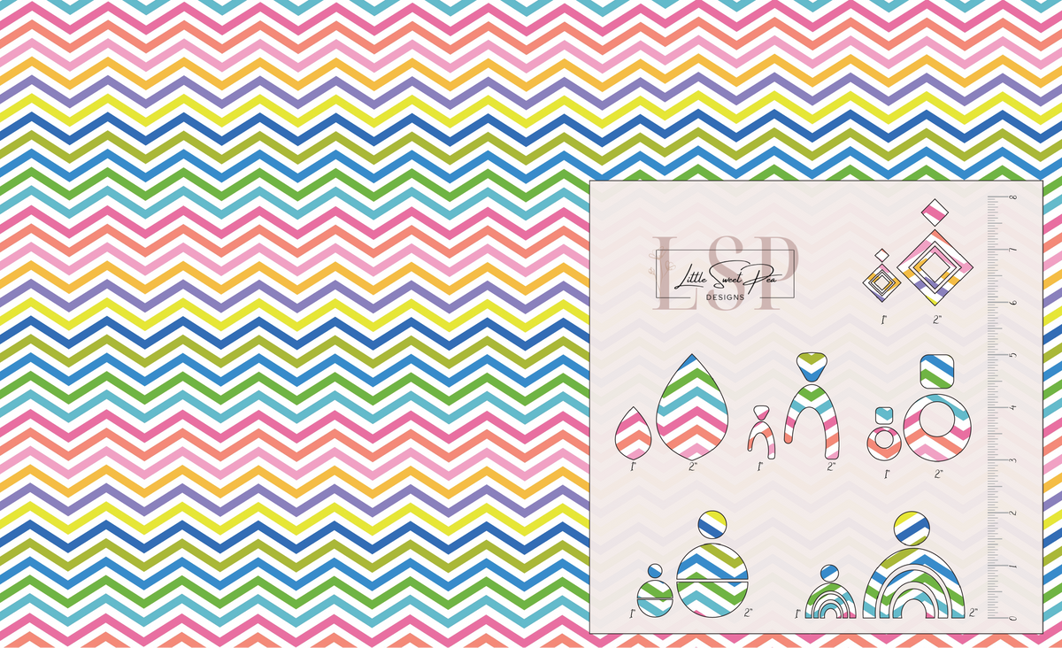 0019 - Multi- Colored Chevron – Little Sweet Pea Designs