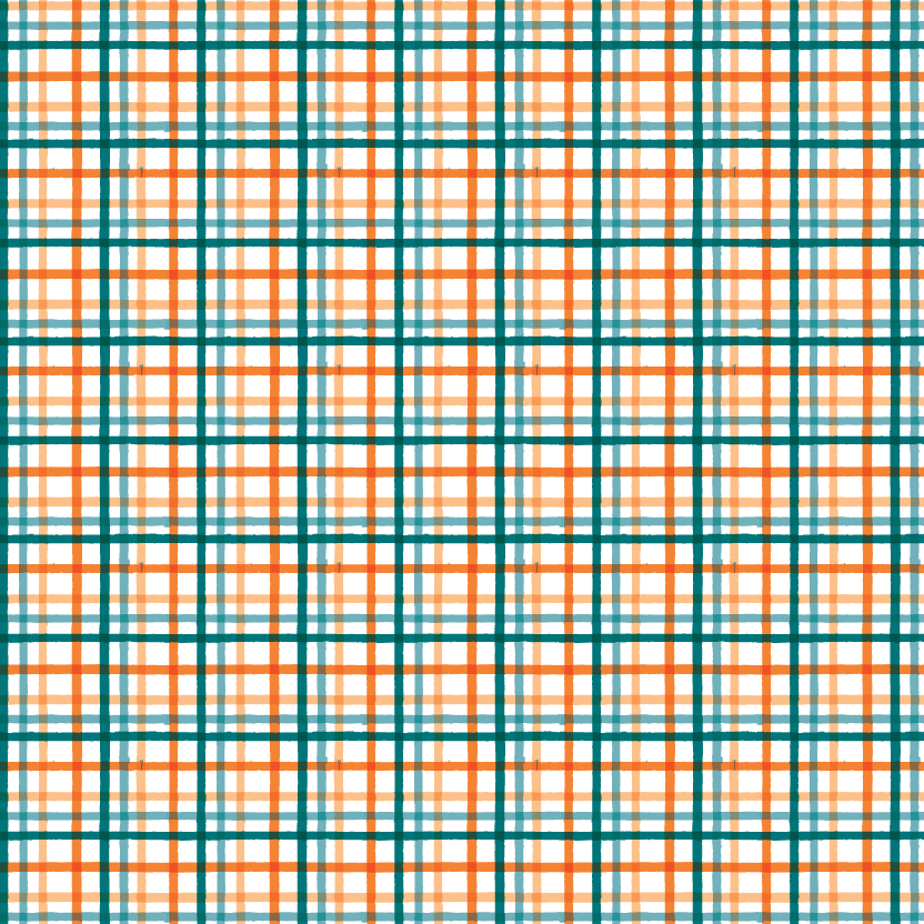 6088 - Harvest Teal and Orange Plaid (Micro) – Little Sweet Pea Designs